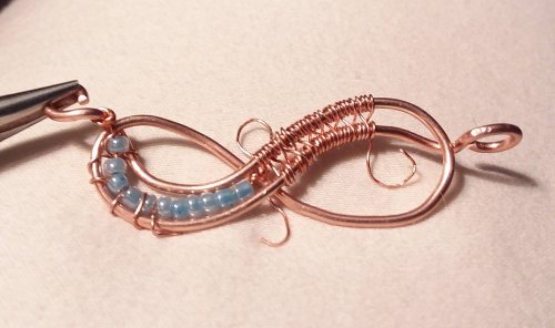 Linda Gale's Echo 8 Link - , Contemporary Wire Jewelry, Lashing, Wire Lashing, Loops, Wire Loop, Wrapped Wire Loop, You can add beads